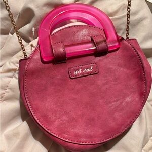 Wet Seal Fuchsia Round Crossbody Bag
